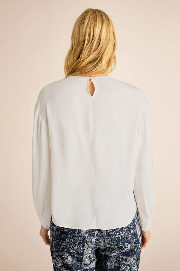 Bali Gathered Blouse - Eco Drape :: Ivory
