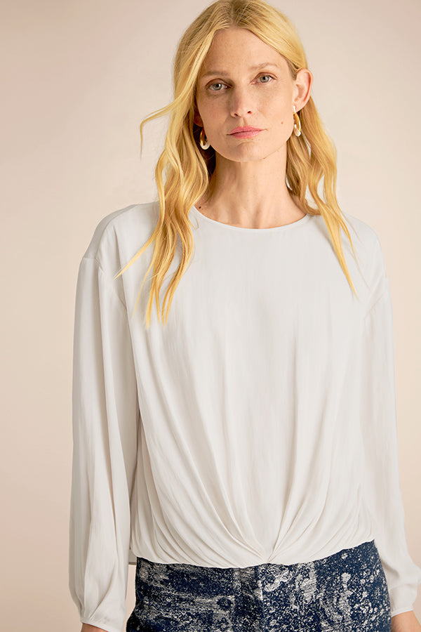 Bali Gathered Blouse - Eco Drape :: Ivory