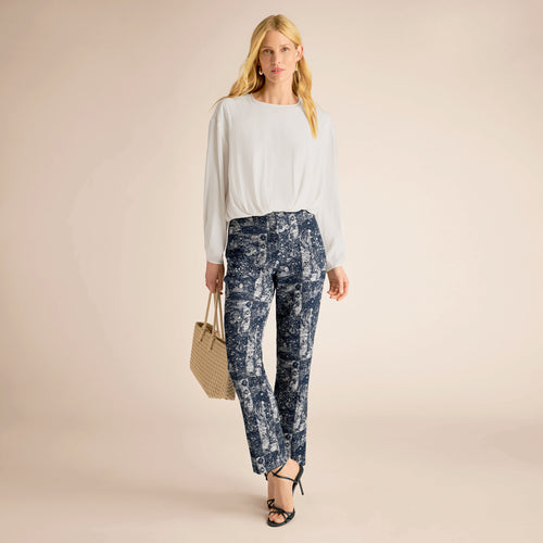 Bali Gathered Blouse - Eco Drape :: Ivory