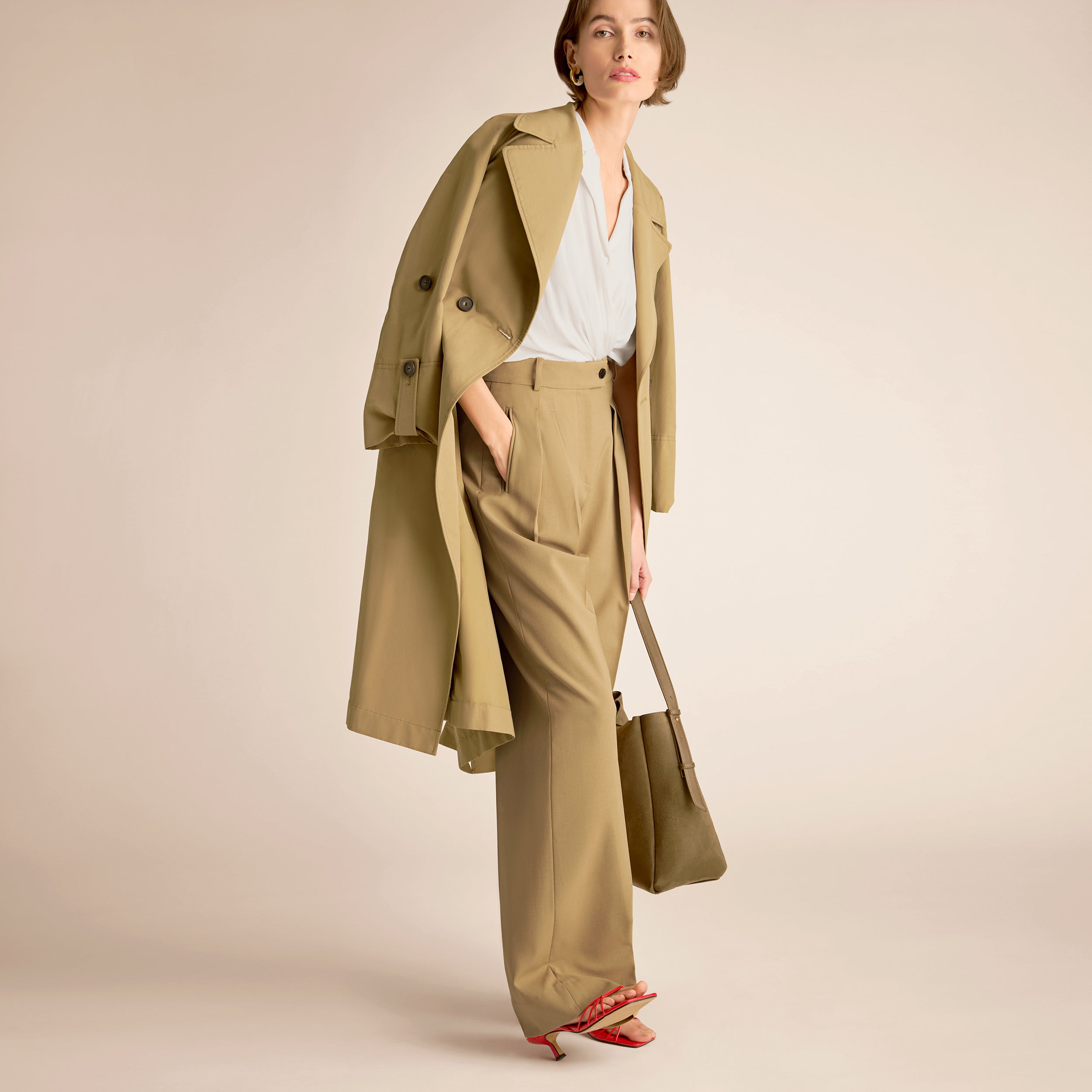 Halia Camp Collar Shirt - Eco Drape :: Ivory