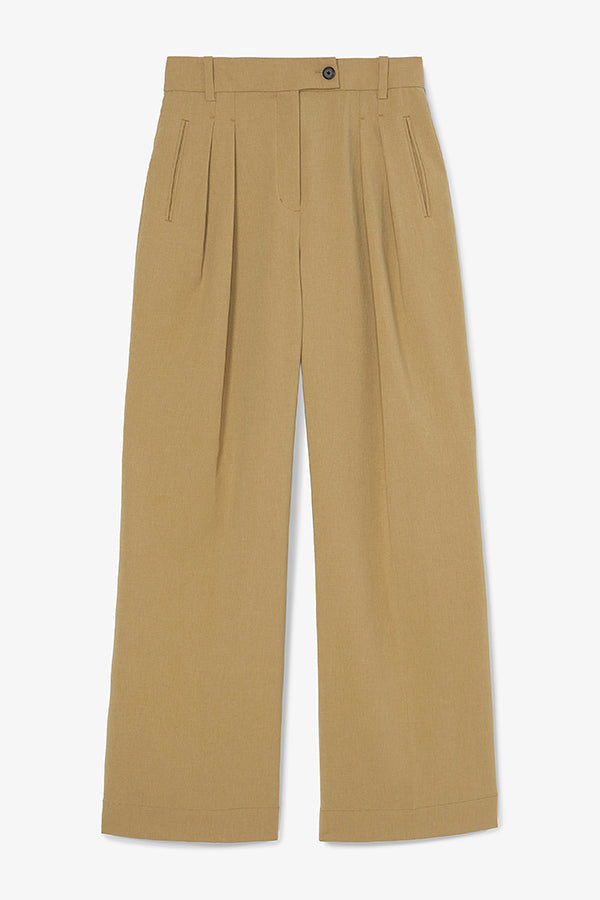 Bia Pleated Trouser - Air Twill :: Macaroon
