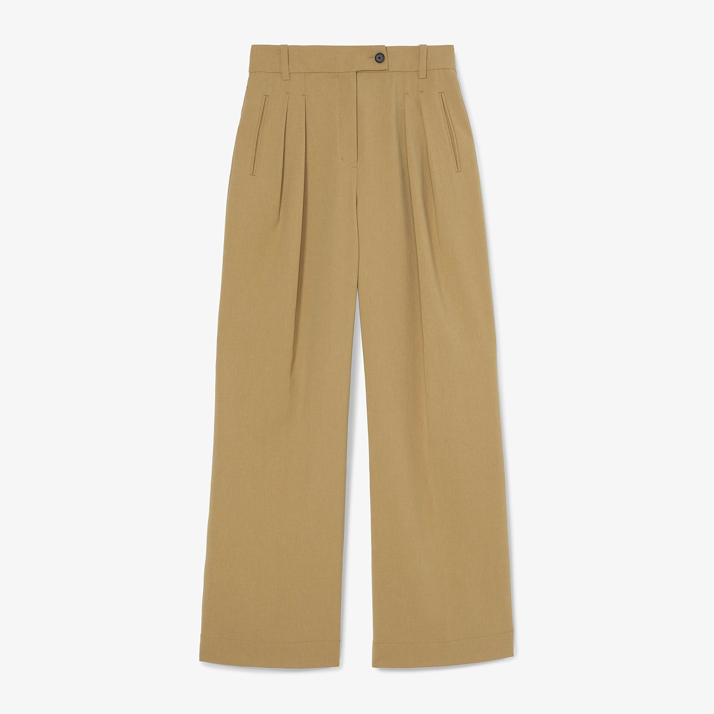 Bia Pleated Trouser - Air Twill :: Macaroon
